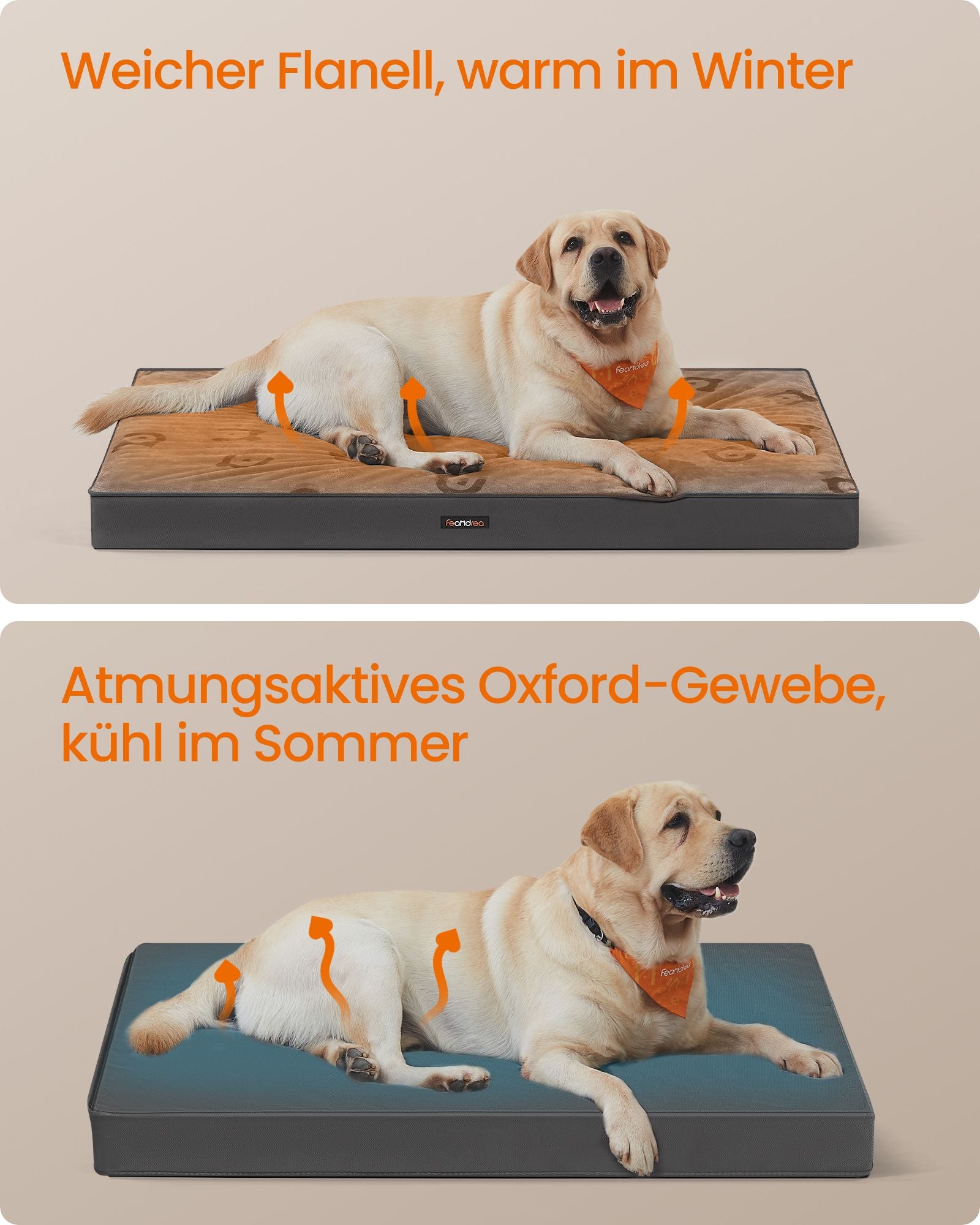 Orthopedisch Hondenbed – XXL Comfort – Flanel – Duifgrijs