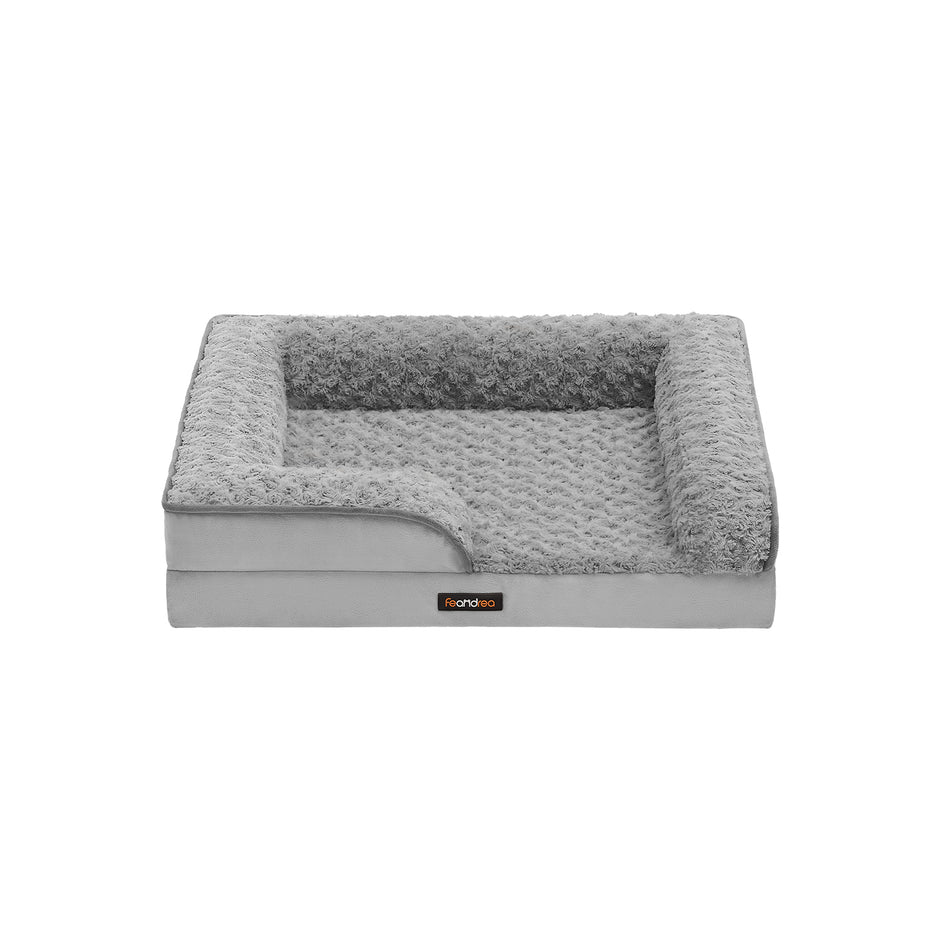 Orthopedisch Hondenbed – Pluche Hoes – Duifgrijs