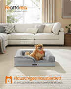 Orthopedisch Hondenbed – Pluche Hoes – Duifgrijs
