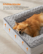 Orthopedisch Hondenbed – Pluche Hoes – Duifgrijs