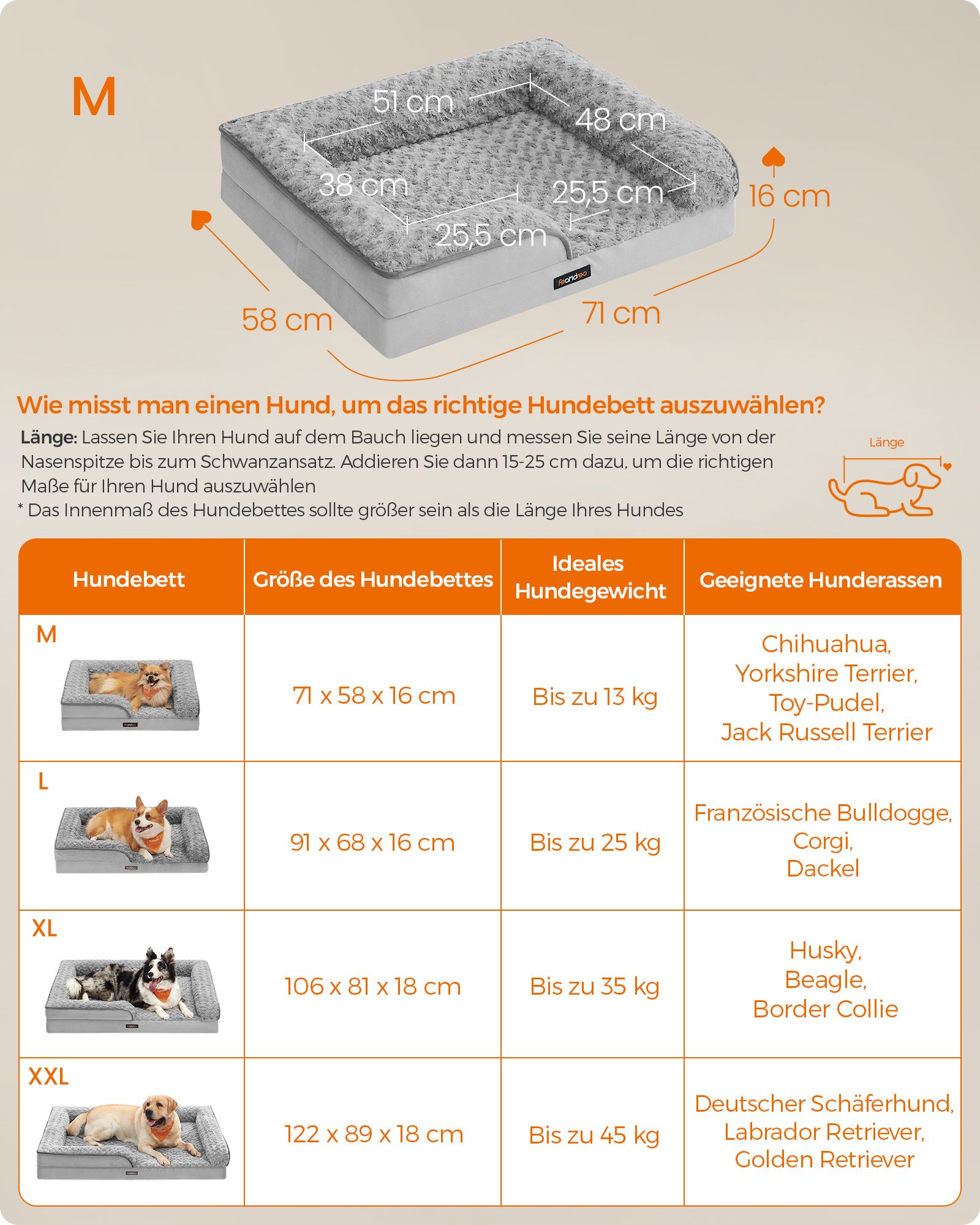 Orthopedisch Hondenbed – Pluche Hoes – Duifgrijs