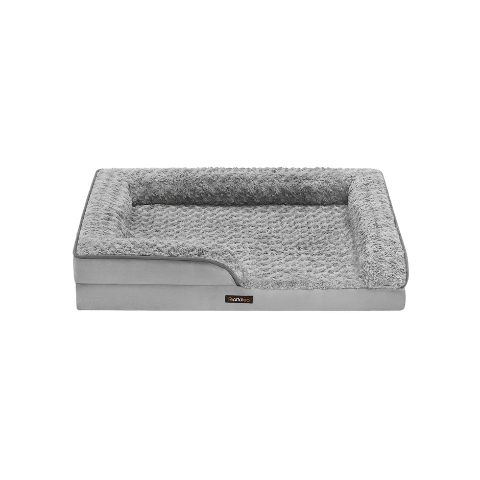 Orthopedisch Hondenbed – Pluche Hoes – Duifgrijs