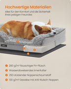 Orthopedisch Hondenbed – Pluche Hoes – Duifgrijs