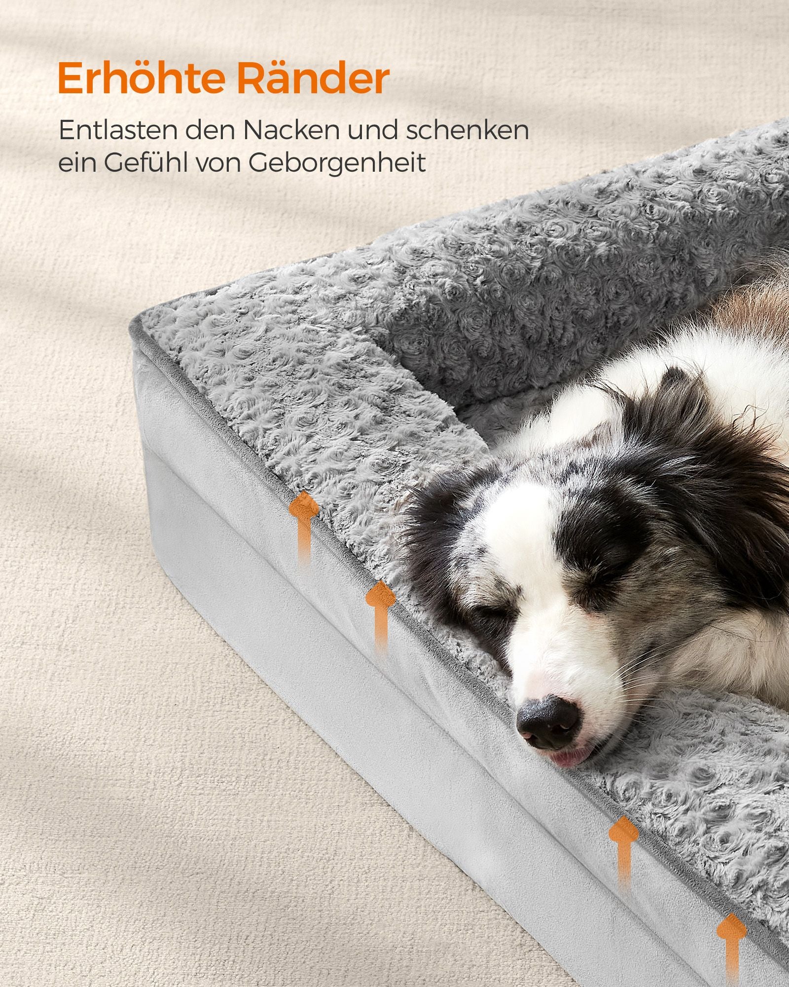 Orthopedisch Hondenbed – Pluchen Hoes – Duifgrijs