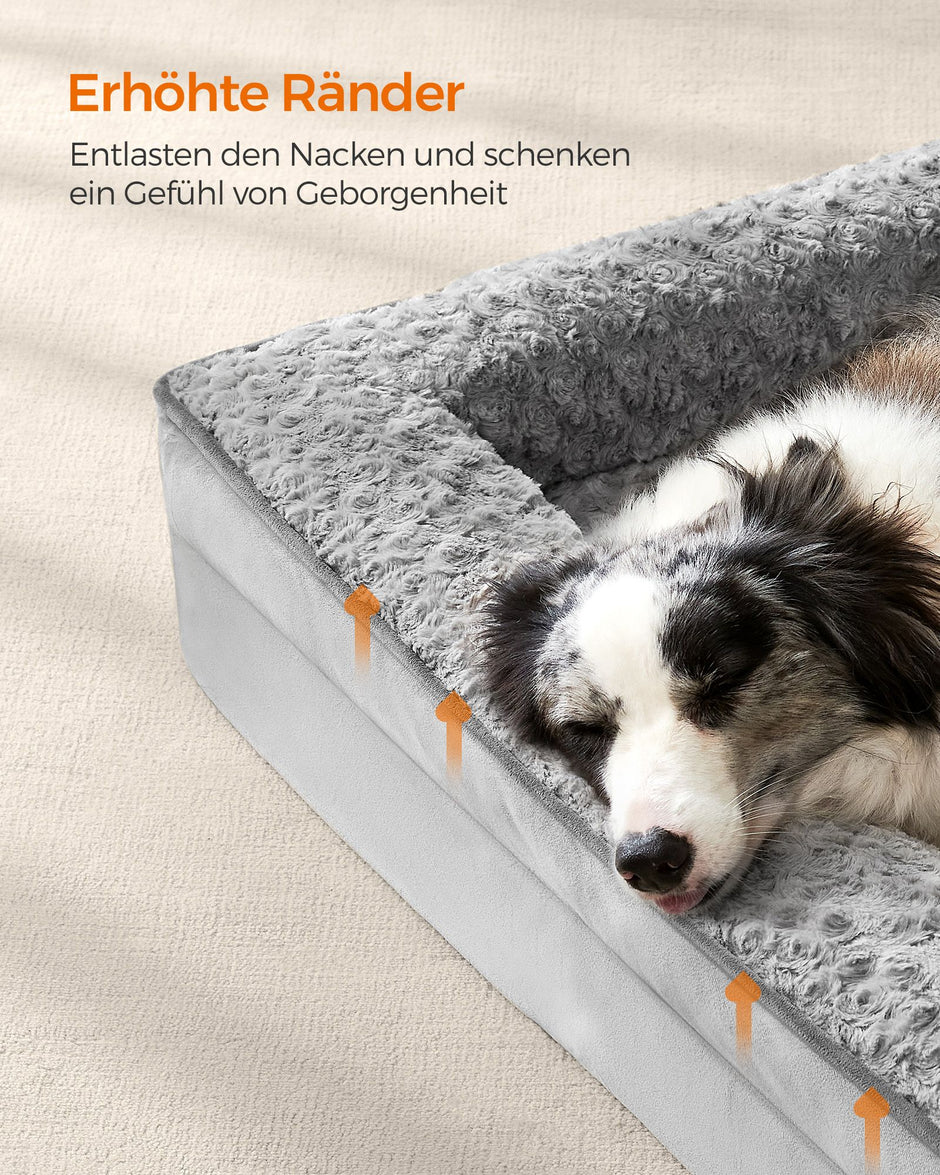 Orthopedisch Hondenbed – Pluchen Hoes – Duifgrijs