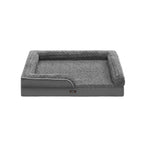 Orthopedisch Hondenbed – Pluche Bekleding – Leigrijs