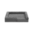 Orthopedisch Hondenbed – Pluche Bekleding – Leigrijs