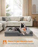 Orthopedisch Hondenbed – Pluche Bekleding – Leigrijs