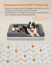 Orthopedisch Hondenbed – Pluche Bekleding – Leigrijs