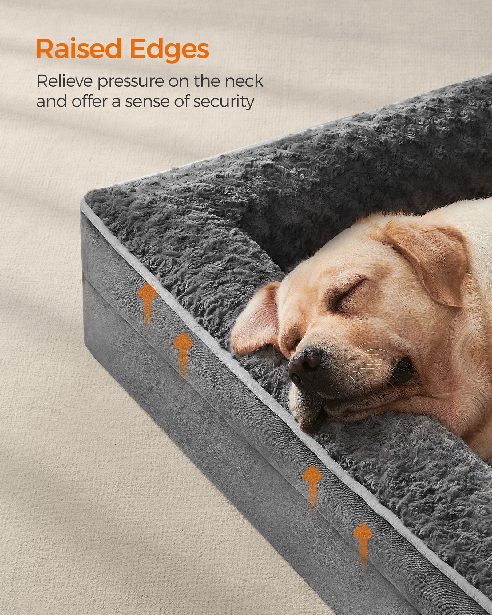 Orthopedisch Hondenbed – Groot Formaat – Leisteengrijs