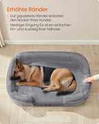 Hondenbed – Opstaande Randen – Flanel en Fluweel – Lichtgrijs