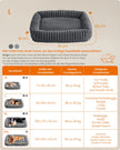 Orthopedische Hondenmat - 91 x 68 cm - Wasbaar - Zacht Pluche - Loodgrijs
