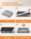 Orthopedisch Hondenbed - 112 x 81 cm - Verhoogde Rand - Wasbare Hoes - Grijs