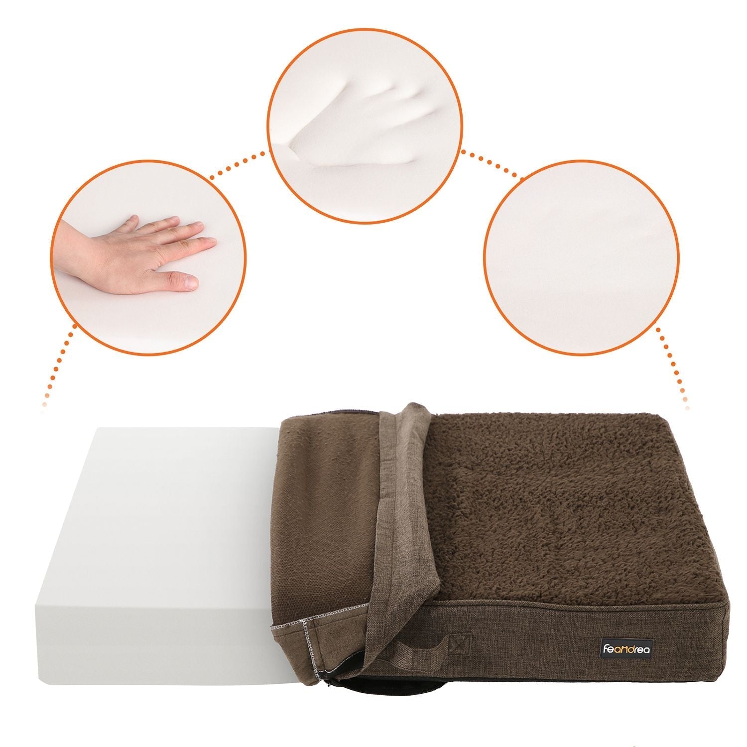 Orthopedisch hondenkussen – Traagschuim – Bruin