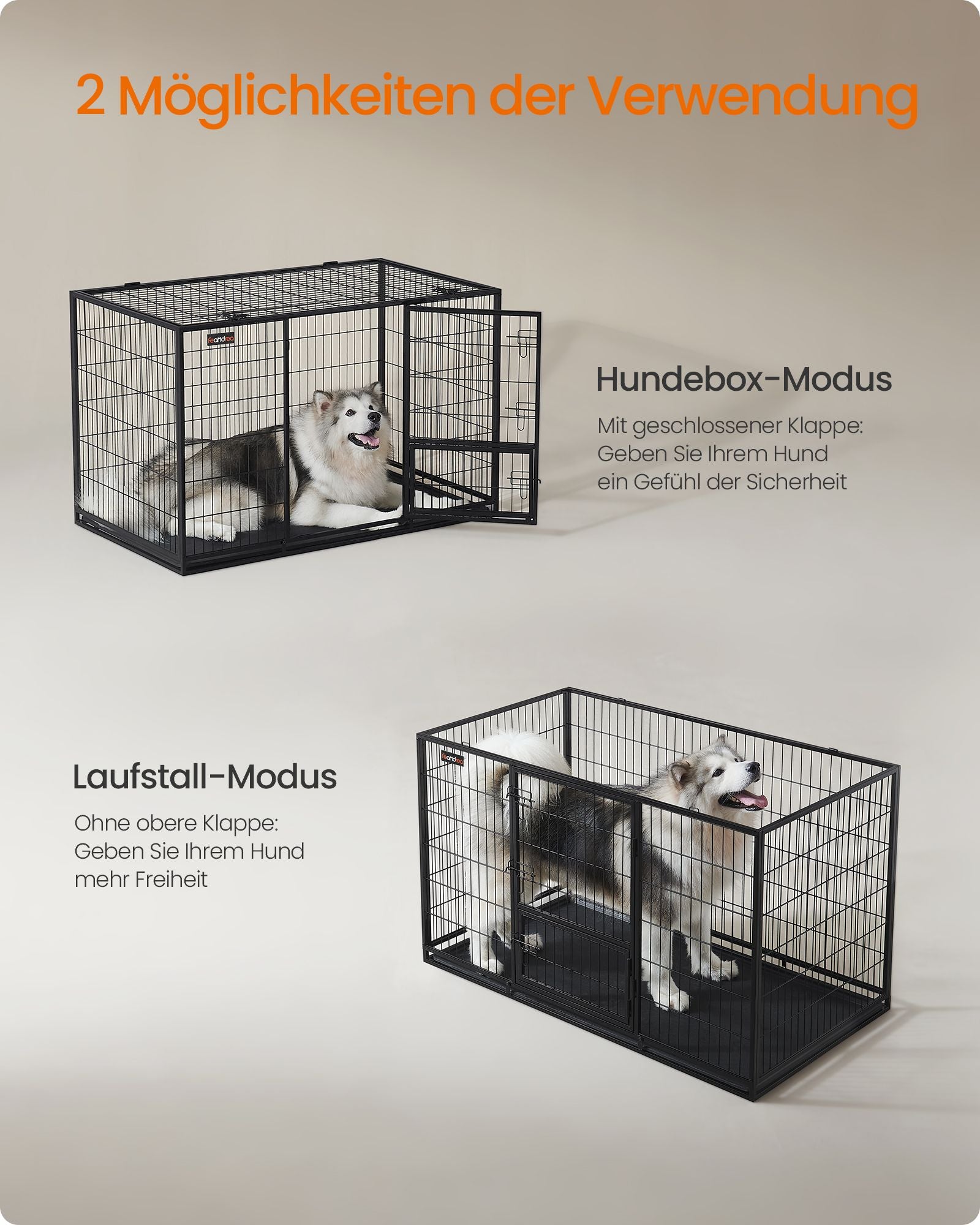 Hondenkooi – Staal – Zware uitvoering – inktzwart