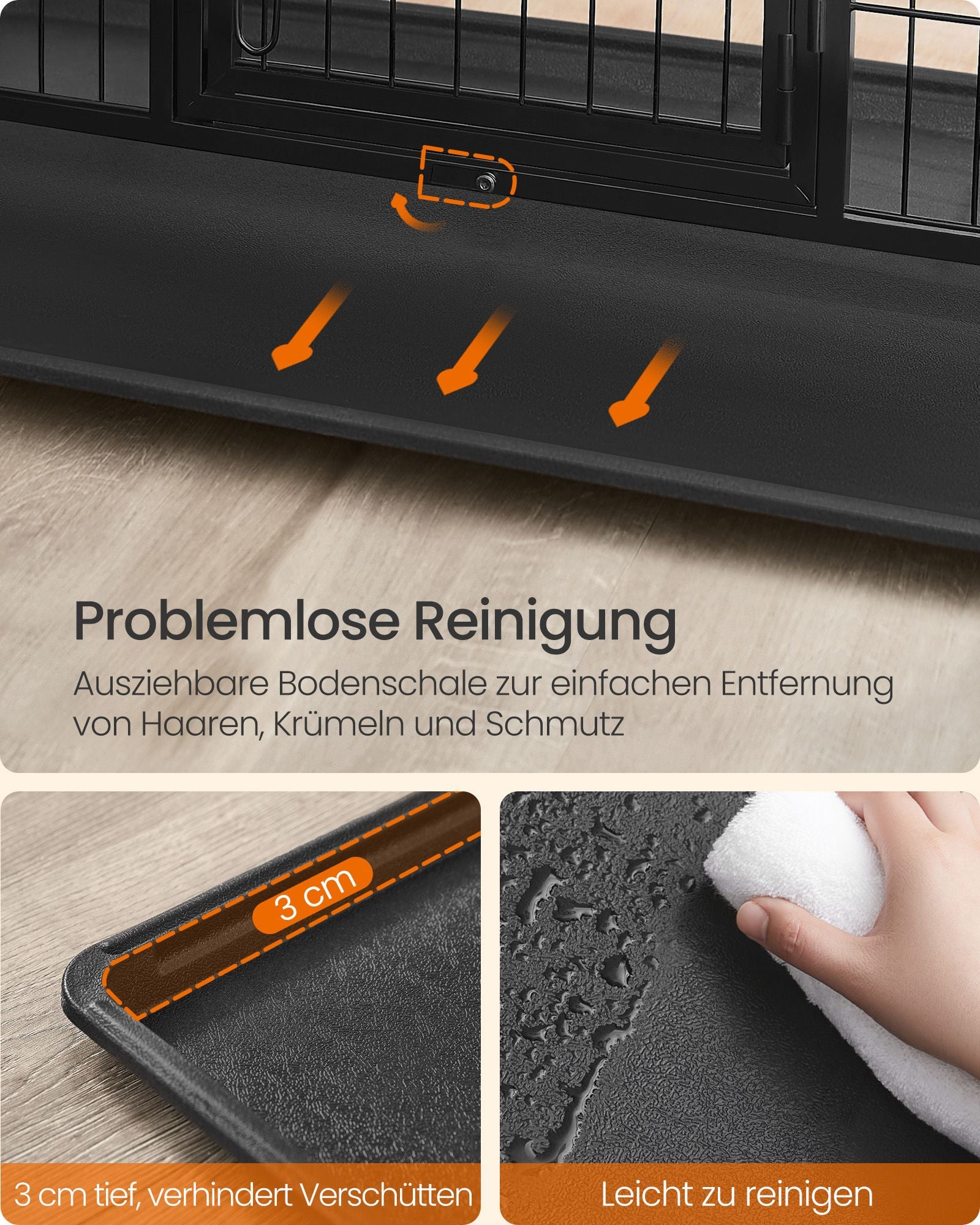 Hondenkooi – Staal – Zware uitvoering – inktzwart