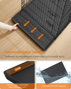 Opvouwbare hondenkooi – 2 deuren – Zwart