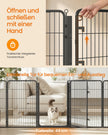 Huisdierenren - 170 x 170 cm - Staal - Configureerbaar - Rookzwart