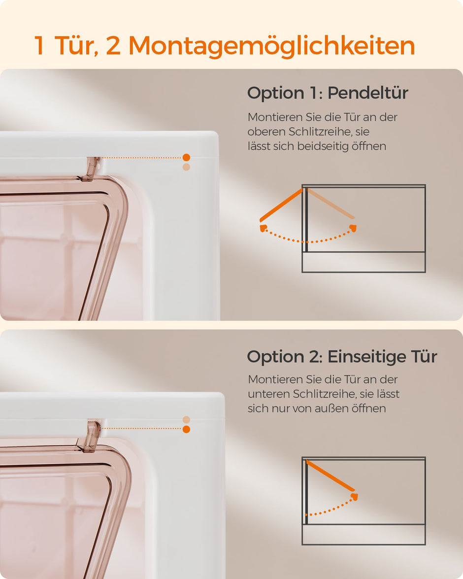 Kattenbak met deksel en schepje ruim wit-pastelroze