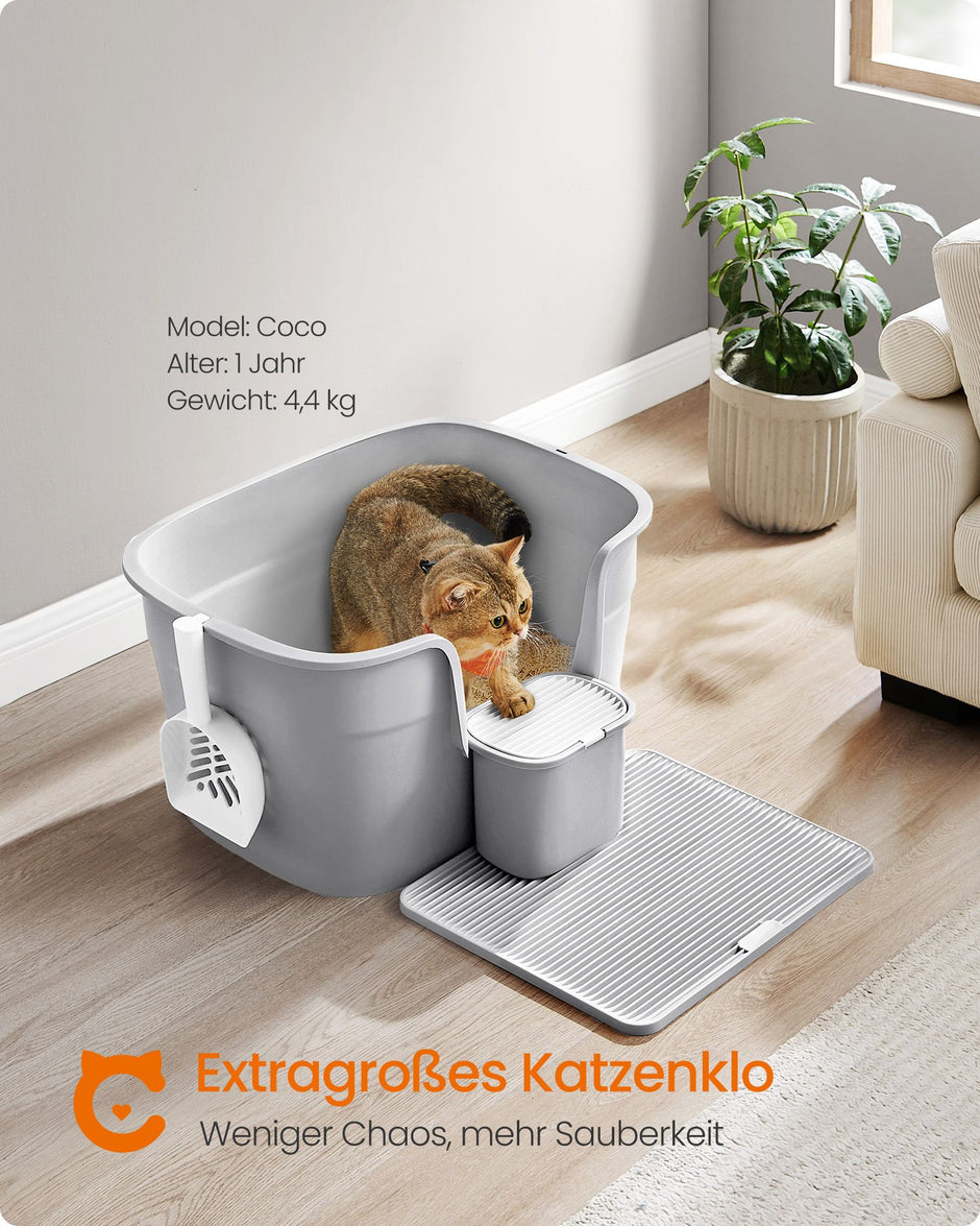 Kattenbak – Hoge Zijwanden – Duifgrijs