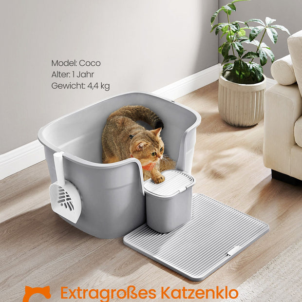 Kattenbak – Hoge Zijwanden – Duifgrijs