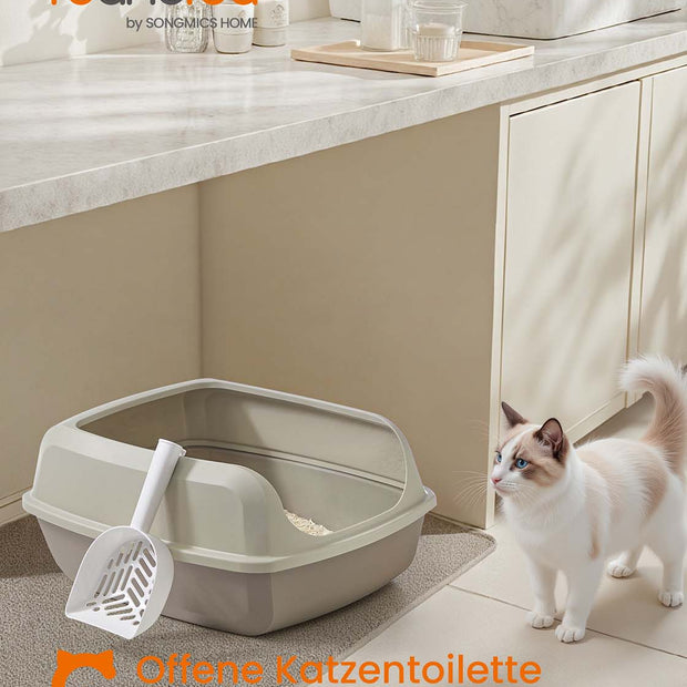 Kattenbak – Open Model – Hoge Zijkanten en Schepje – Hygiënisch Ontwerp