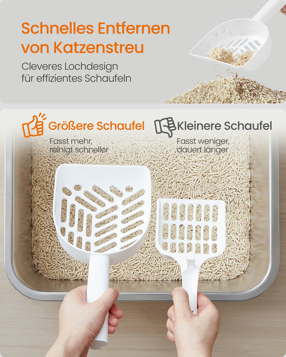 Kattenbak - 40 x 30 x 10 cm - Roestvrij staal - Zilver - Geschikt voor kittens en kleine katten