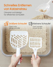 Kattenbak - 40 x 30 x 10 cm - Roestvrij staal - Zilver - Geschikt voor kittens en kleine katten
