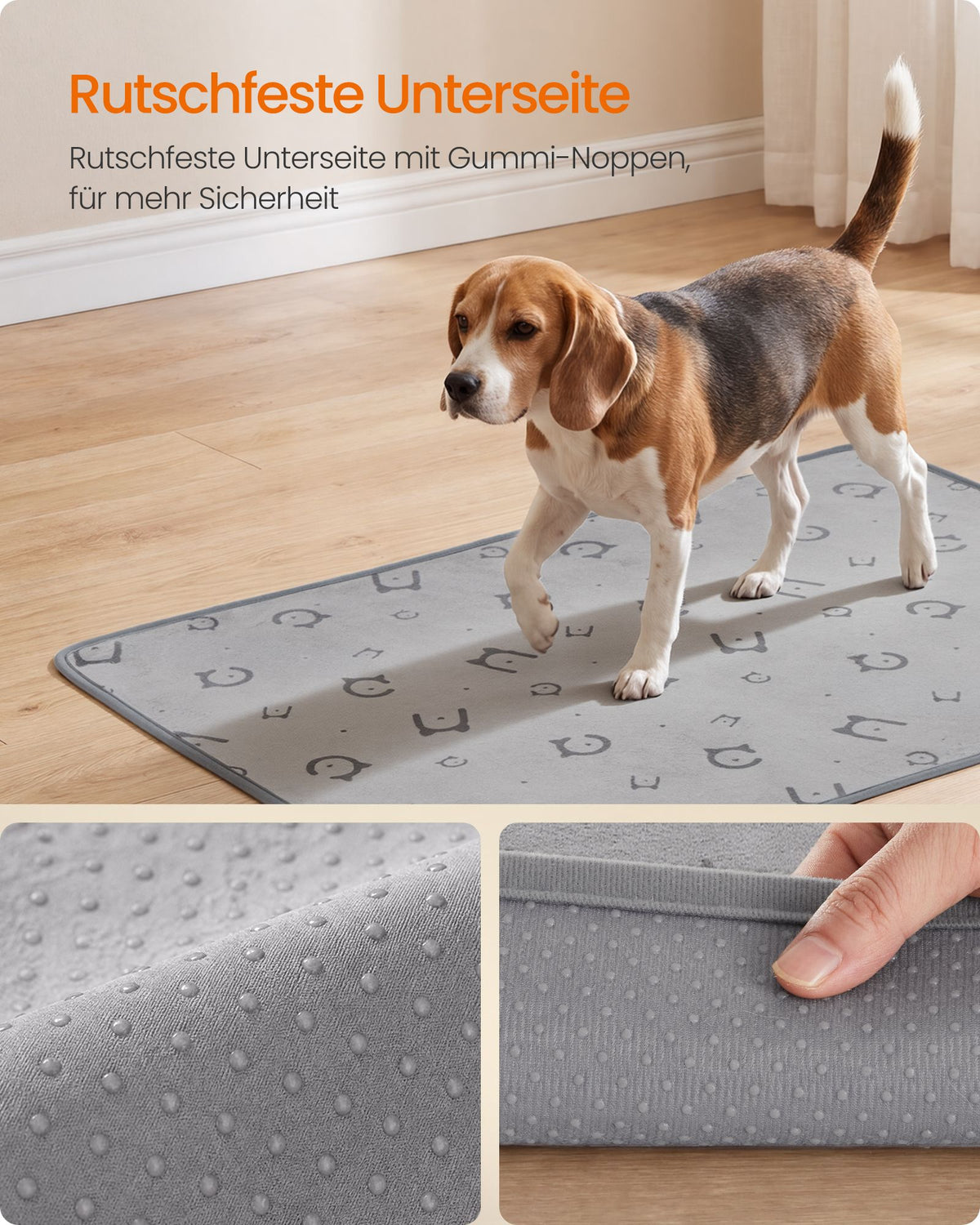 Wasbare Puppy Trainingsmatten – Set van 2 – Waterdicht en Antislip – 90 x 60 cm – Grijs