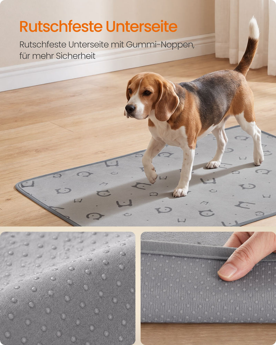 Wasbare Puppy Trainingsmatten – Set van 2 – Waterdicht en Antislip – 90 x 60 cm – Grijs