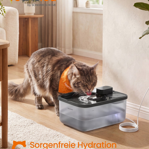 Kattenfontein - 4,5 Liter - Fluisterstil - 12 Filters - Zwart