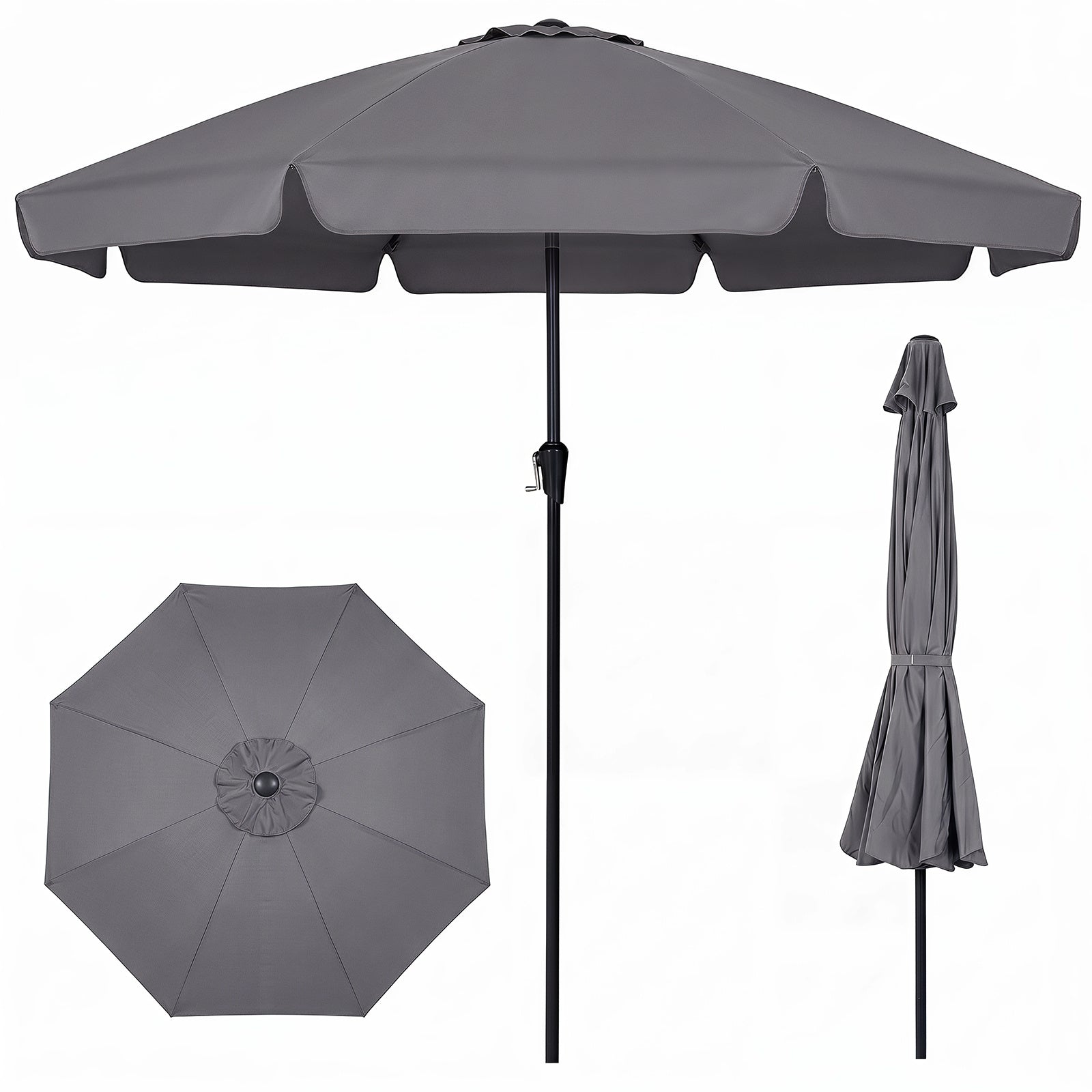 Parasoll – med vev och 30° vinkling – 286 cm