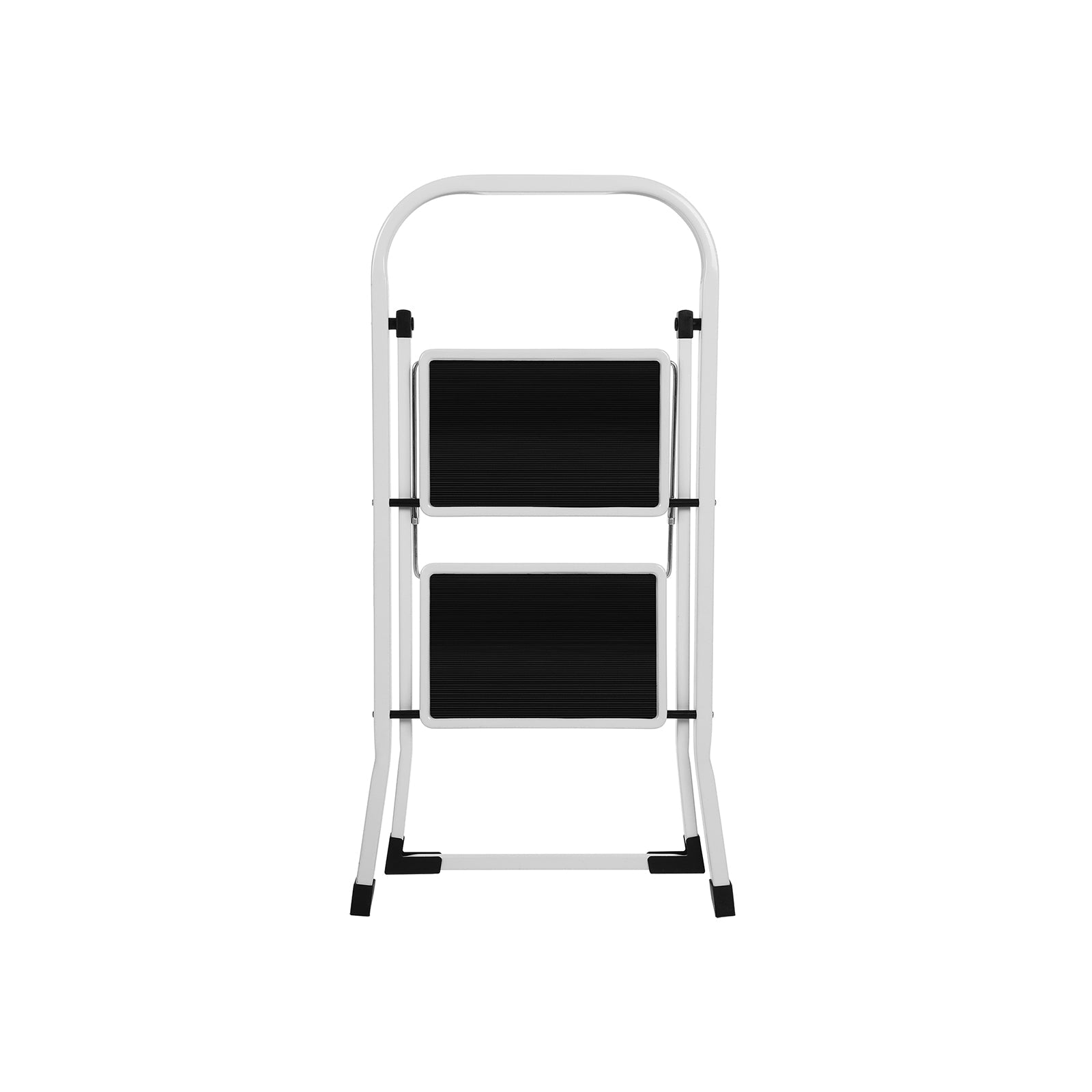 Trapladder - 2 treden - Opstapkruk - Metaal - Grijs