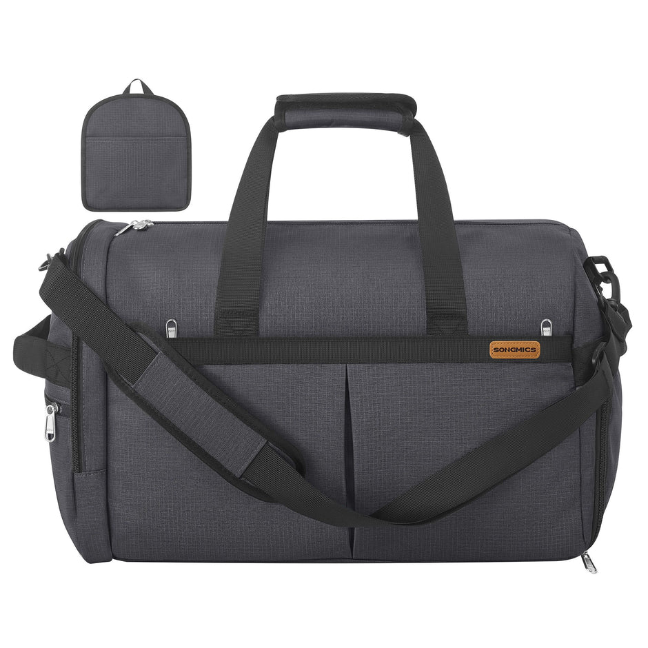 Opvouwbare Sporttas 50 L – Met Schoenenvak en Natvak – Weekendtas – Grijs