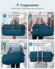 Opvouwbare Sporttas 120 L – Met Schoenenvak en Natvak – Weekendtas – Blauw