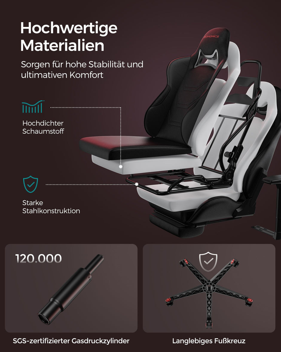 Ergonomische Bureaustoel – Verstelbare armleuningen – Verstelbare rugleuning ( 90° - 135°) – tot 150 kg belastbaar