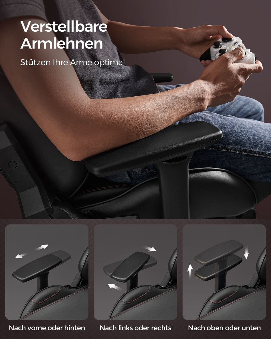 Ergonomische Bureaustoel – Verstelbare armleuningen – Verstelbare rugleuning ( 90° - 135°) – tot 150 kg belastbaar