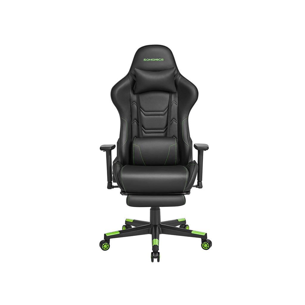 Bureaustoel – ergonomisch – met armleuningen & kussen – zwart-rood