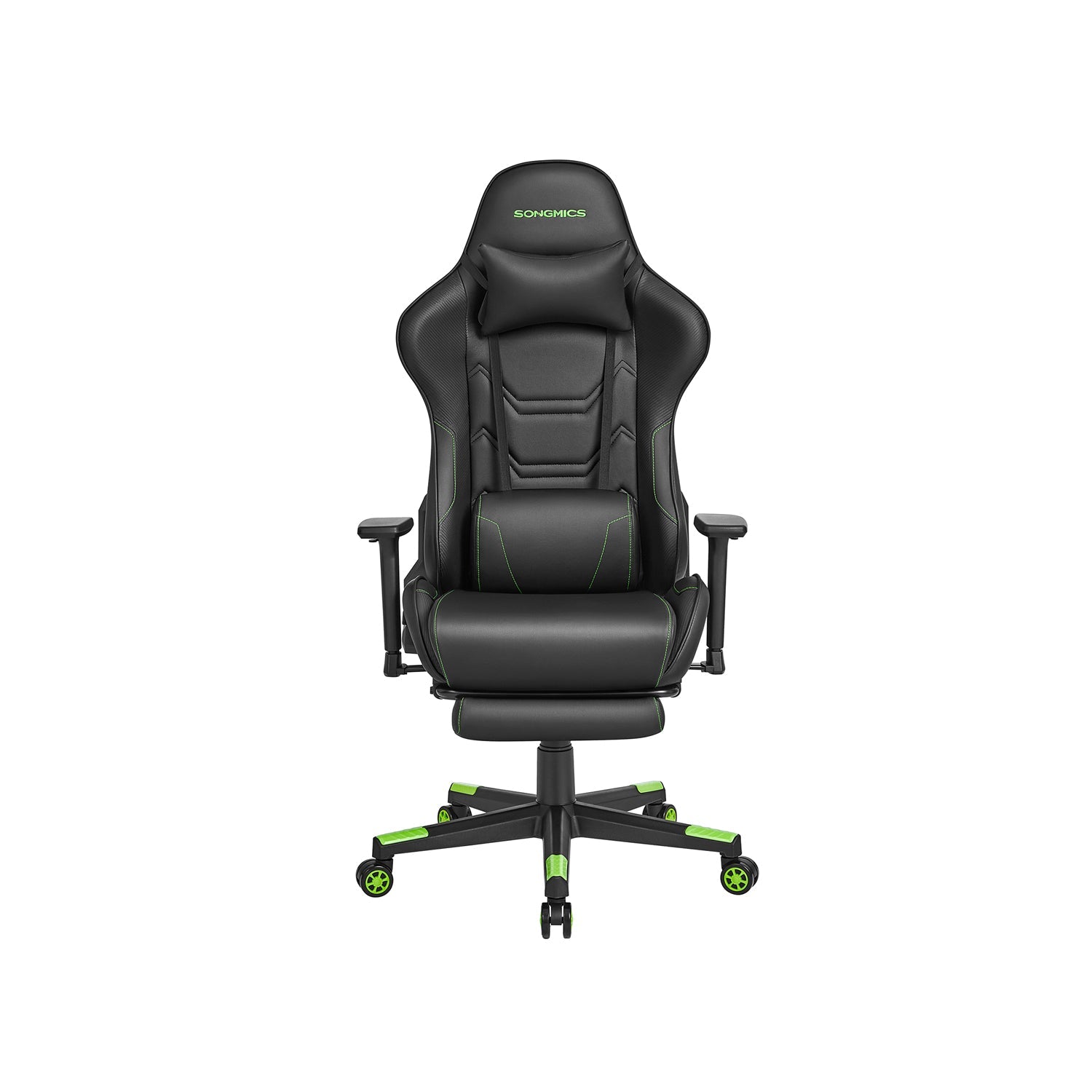 Bureaustoel – ergonomisch – met armleuningen & kussen – zwart-rood