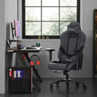 Ergonomische Gamestoel – Met lendenkussen – Verstelbare armleuningen – Grijs-zwart – tot 150 kg belastbaar