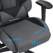Ergonomische Gamestoel – Met lendenkussen – Verstelbare armleuningen – Grijs-zwart – tot 150 kg belastbaar