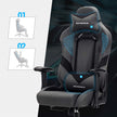 Ergonomische Gamestoel – Met lendenkussen – Verstelbare armleuningen – Grijs-zwart – tot 150 kg belastbaar