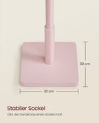 Kapstok – 8 haken – massief hout – pastelroze