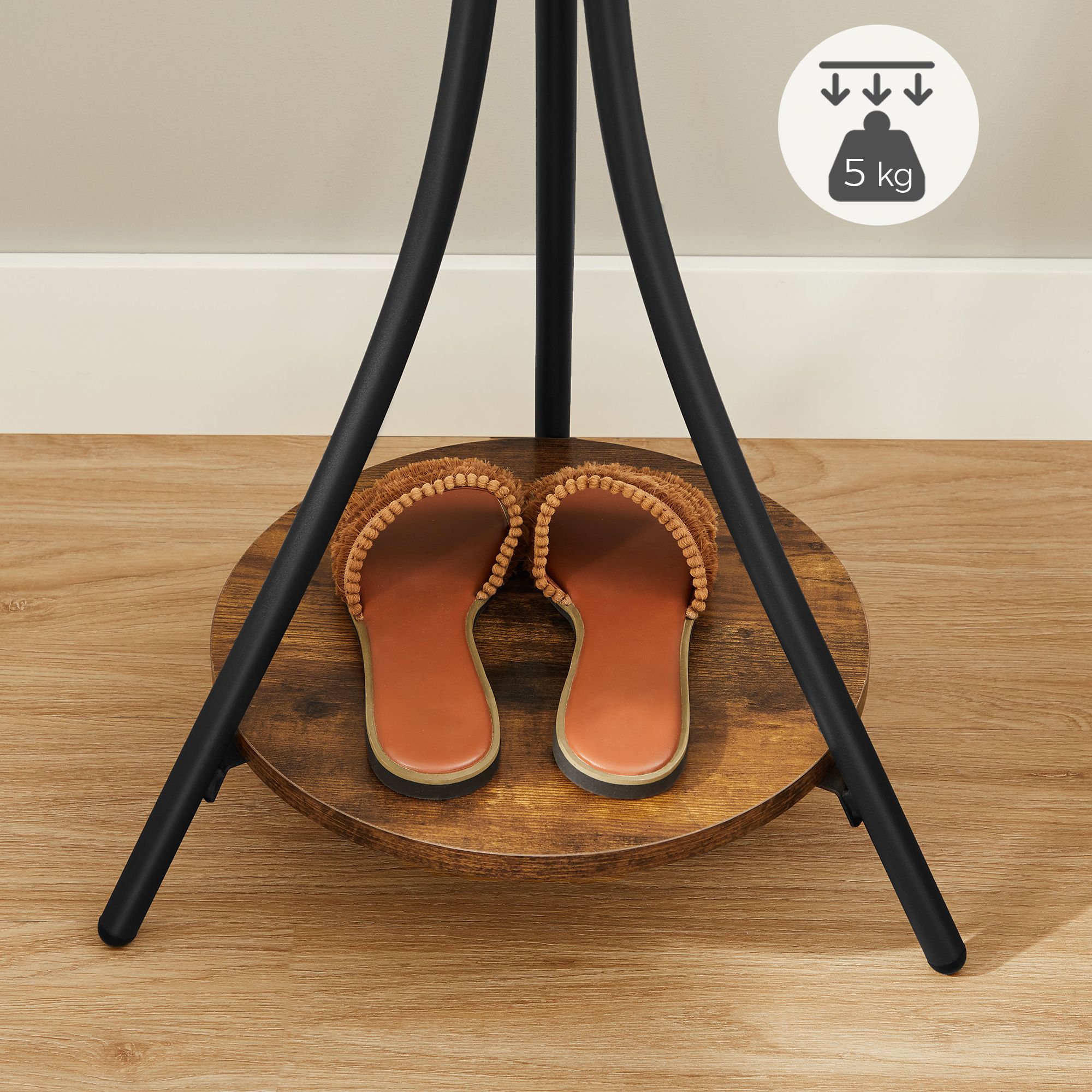 Kapstok – industrieel design – met plank