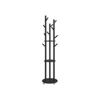 Kapstok – massief hout – haken en planken – Ink Black