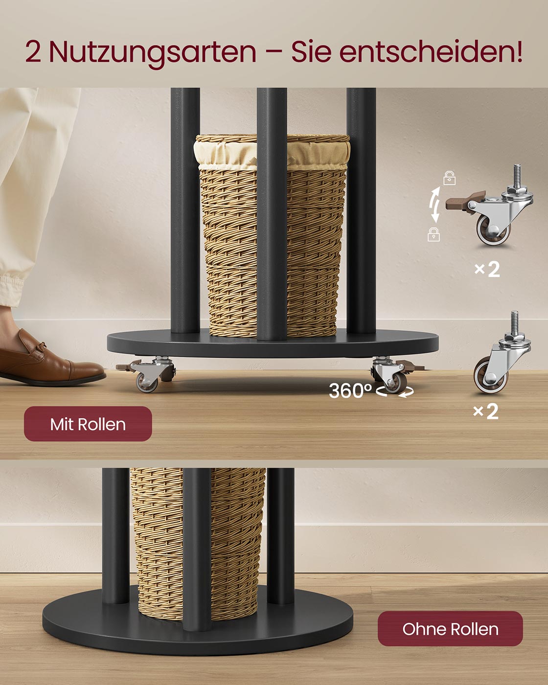 Kapstok – massief hout – haken en planken – Ink Black