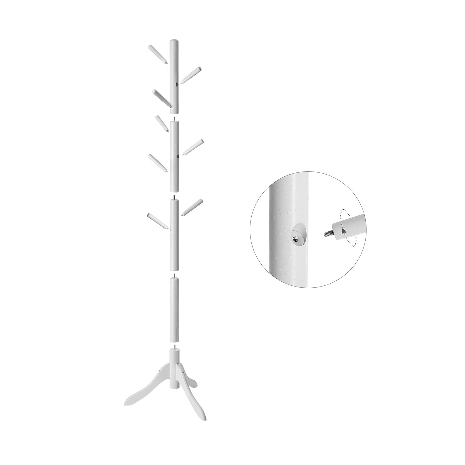 Kapstok – Stabiel met 7 haken – Wit