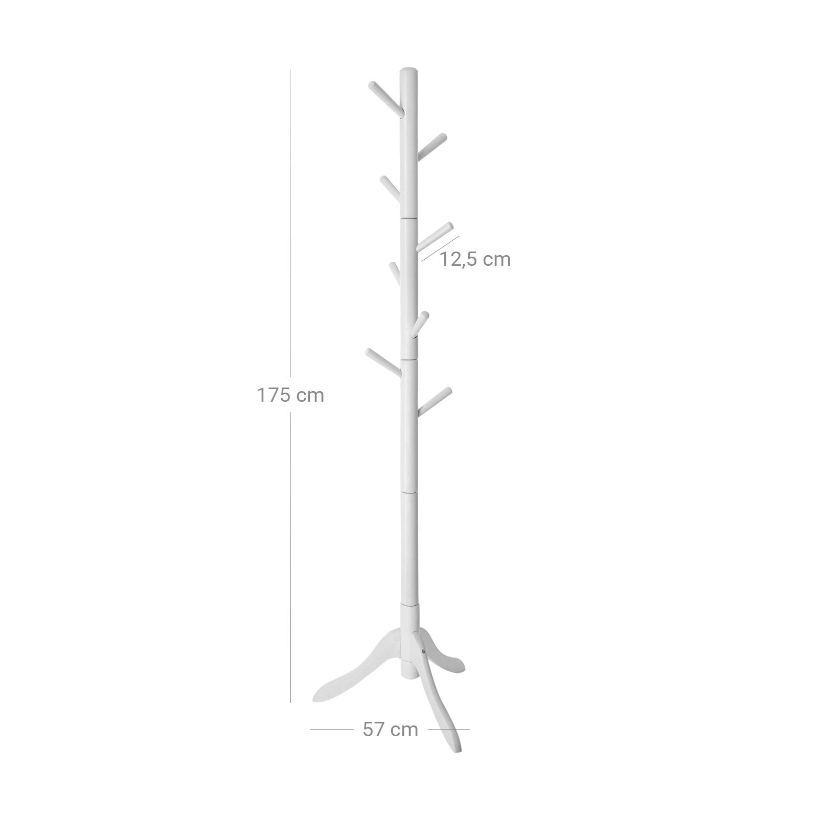 Kapstok – Stabiel met 7 haken – Wit