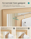 Deurorganizer - 15 x 40 x 140 cm - opvouwbaar - 5 vakken - transparant - wolkenwit - maximum belasting 15 kg - set van 2