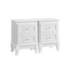 Nachtkastjes set van 2 met 2 lades wit